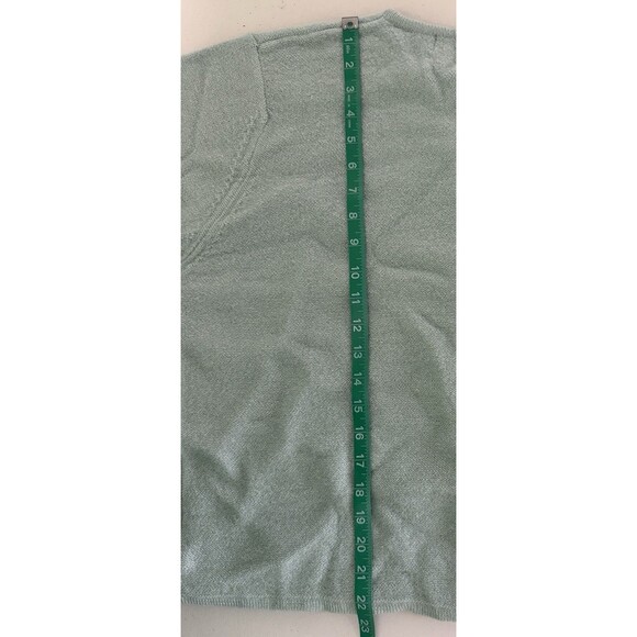 Karen Scott Women Pure Wool Green Floral Embroidered Cardigan Cottagecore XL NWT - Picture 10 of 10